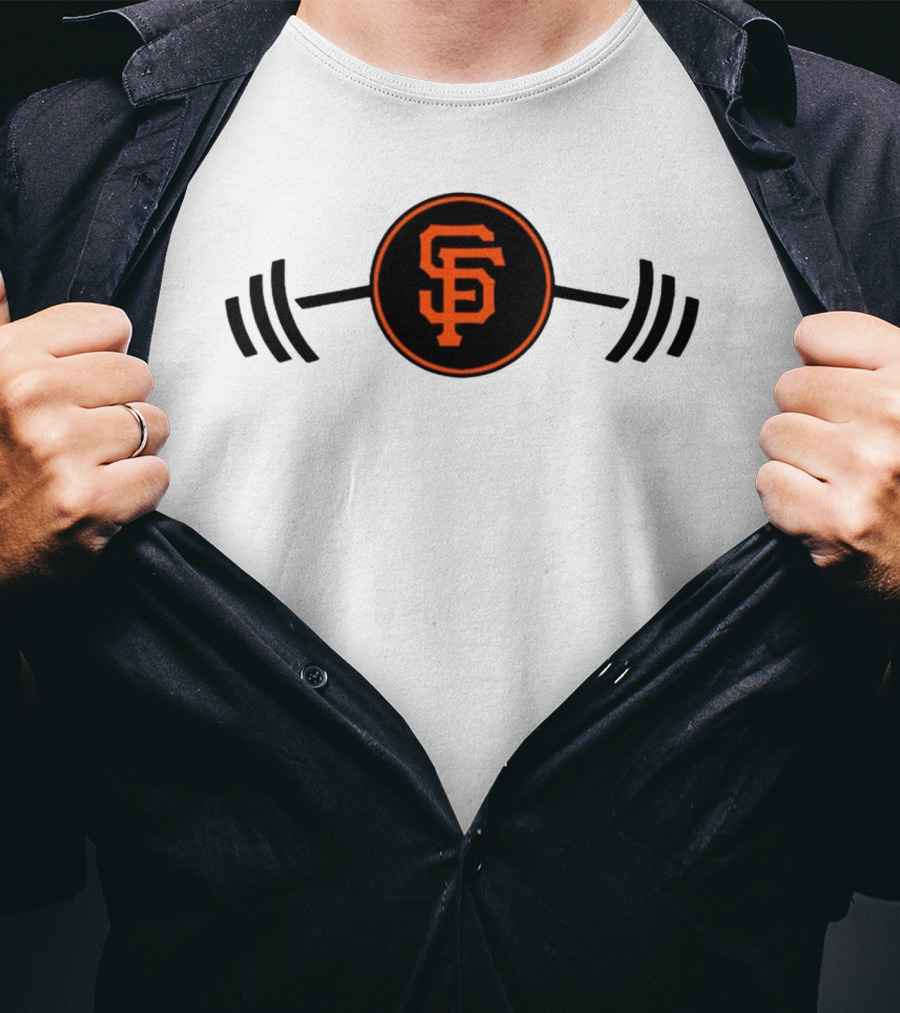 Mitch Haniger San Francisco Giants Barbell Logo Fitness T-Shirt
