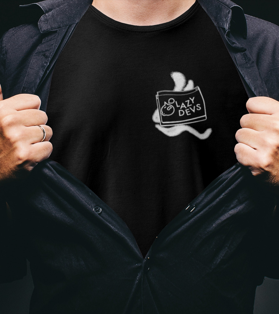 Lazy Devs Cozy Cat Pillow T-Shirt