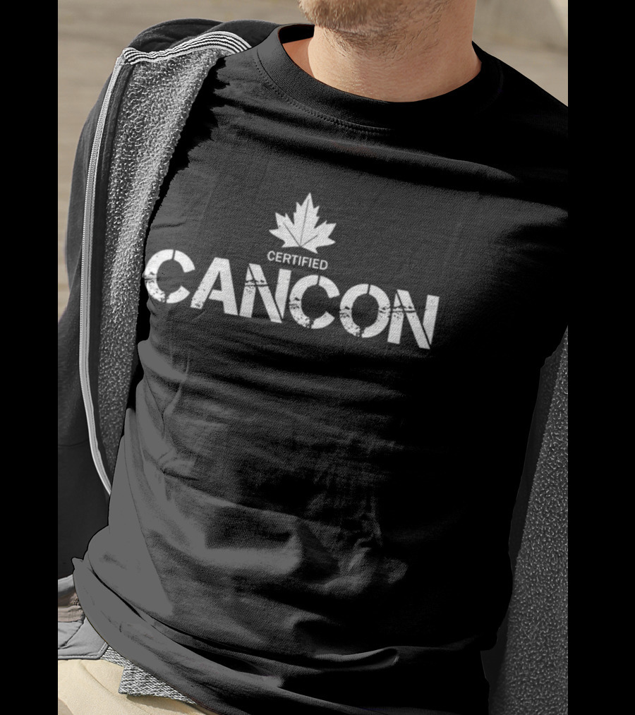 Peace Love Certified CANCON Canada Maple Leaf T-Shirt