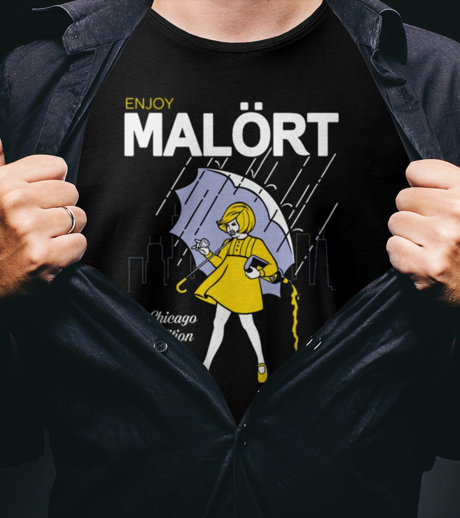 Enjoy Malört A Chicago Tradition Rainy City Street T-Shirt