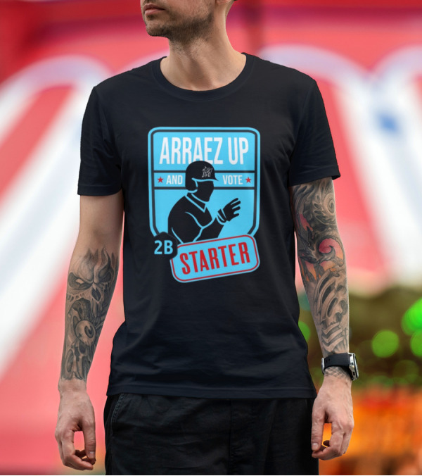 Premium T-Shirt: Arraez Up and Vote 2B Starter Miami Baseball T-Shirt Arraez Up and Vote 2B Starter Miami Baseball T-Shirt