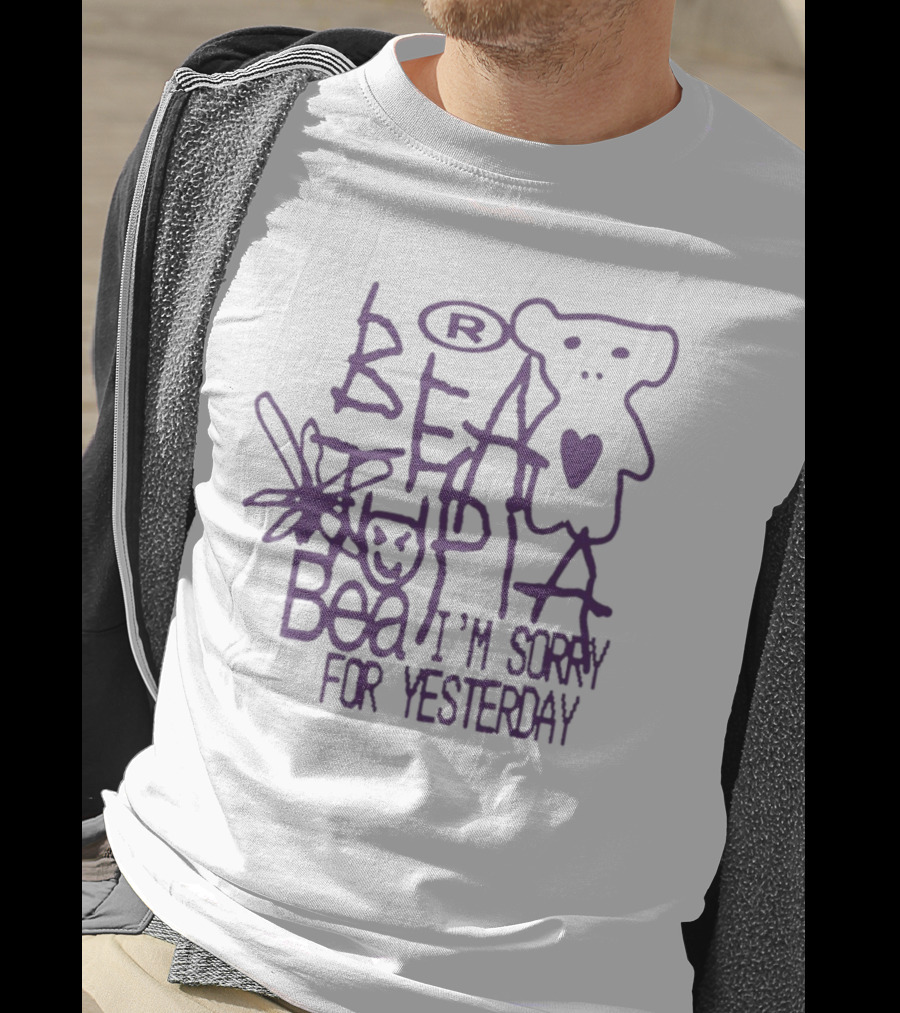 Beatrix Beauregarde Bea I'm Sorry For Yesterday Purple Bear R T-Shirt