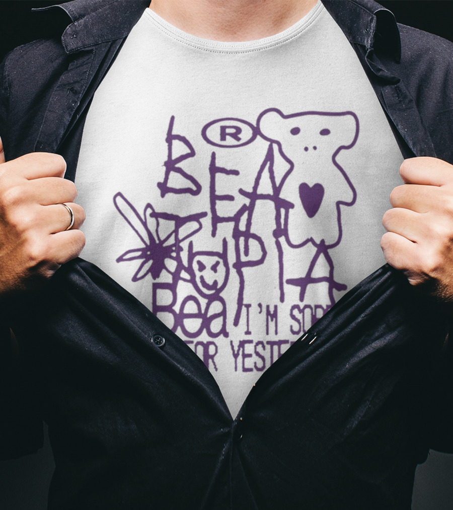 Beatrix Beauregarde Bea I'm Sorry For Yesterday Purple Bear R T-Shirt