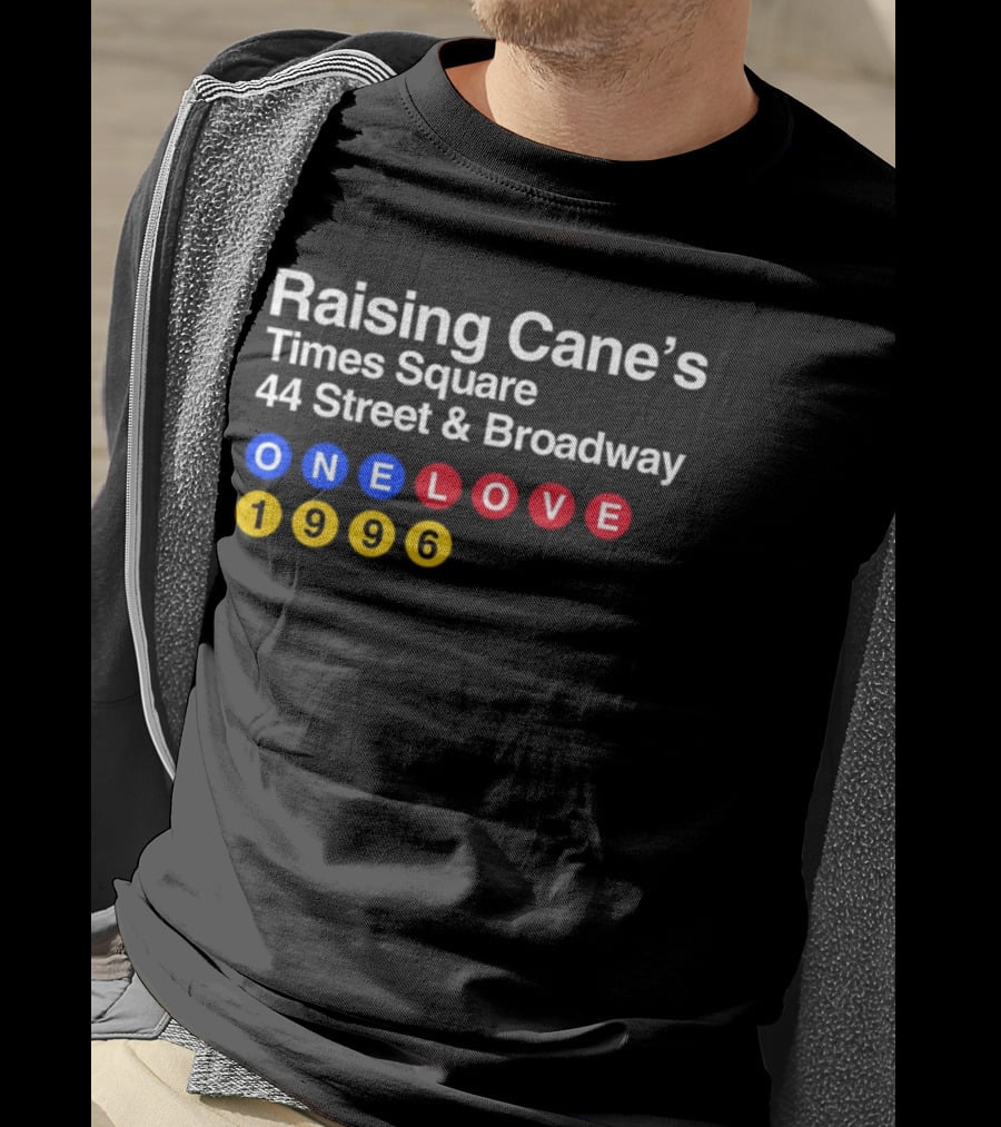 Raising Cane's Times Square 44 Street And Broadway ONE LOVE 1996 T-Shirt