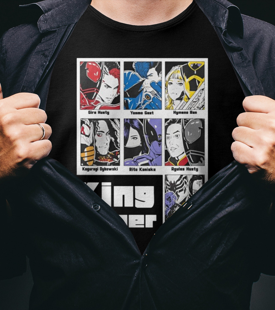 Kingohger Gira Husty Yanma Gast Hymeno Ran Kaguragi Dybowski Rita Kaniska Ryules Husty Jeramie Brasieri T-Shirt