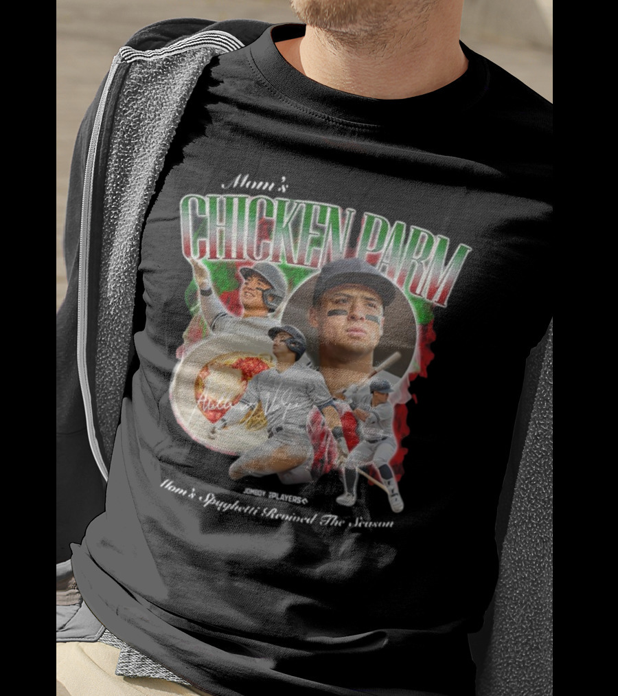 Mom's Chicken Parm Mom's Spaghetti Revived The Season Jomboy Players Baseball Iconic T-Shirt