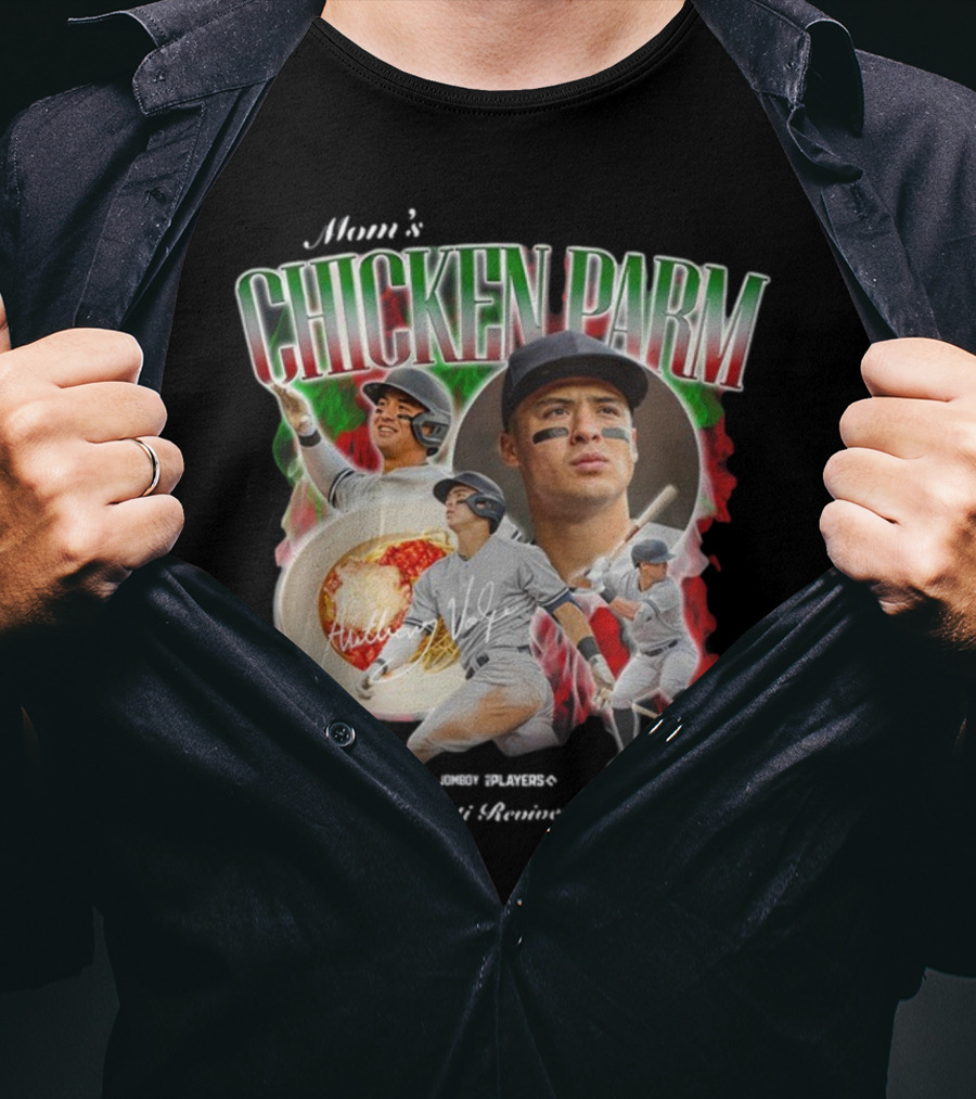Mom's Chicken Parm Mom's Spaghetti Revived The Season Jomboy Players Baseball Iconic T-Shirt