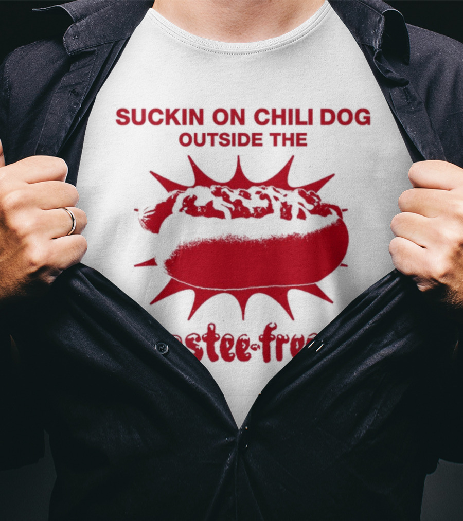 Sunshineskate Suckin On Chili Dog Outside The Tastee Freez Retro Vibes T-Shirt