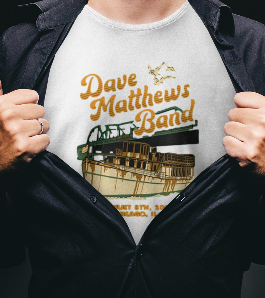 Dave Matthews Band August 8th 2004 Chicago IL Riverboat T-Shirt