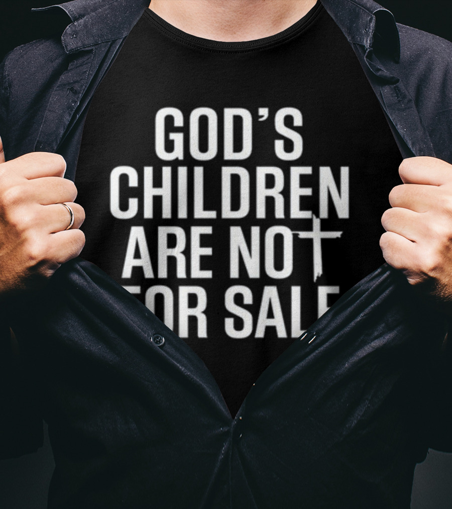 God's Children Are Not For Sale Irishpeachdesigns Cross T-Shirt