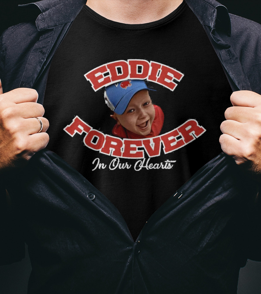 Eddie Forever Blue Cap Smiling Face Heartwarming Memory T-Shirt