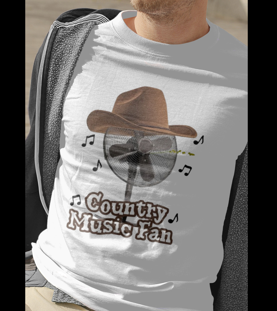 Country Music Fan Cowboy Hat With Musical Notes T-Shirt