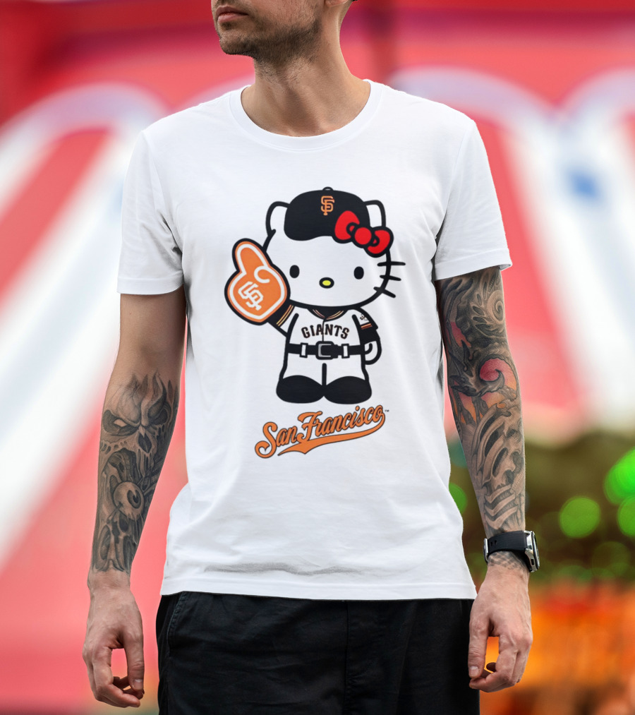 San Francisco Giants Hello Kitty Baseball Collaboration T-Shirt