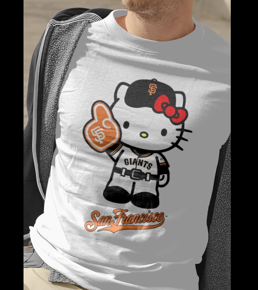 San Francisco Giants Hello Kitty Baseball Collaboration T-Shirt