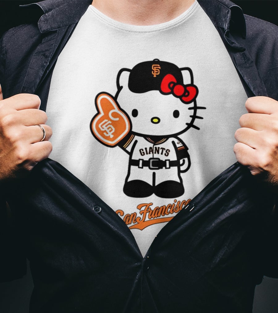 San Francisco Giants Hello Kitty Baseball Collaboration T-Shirt