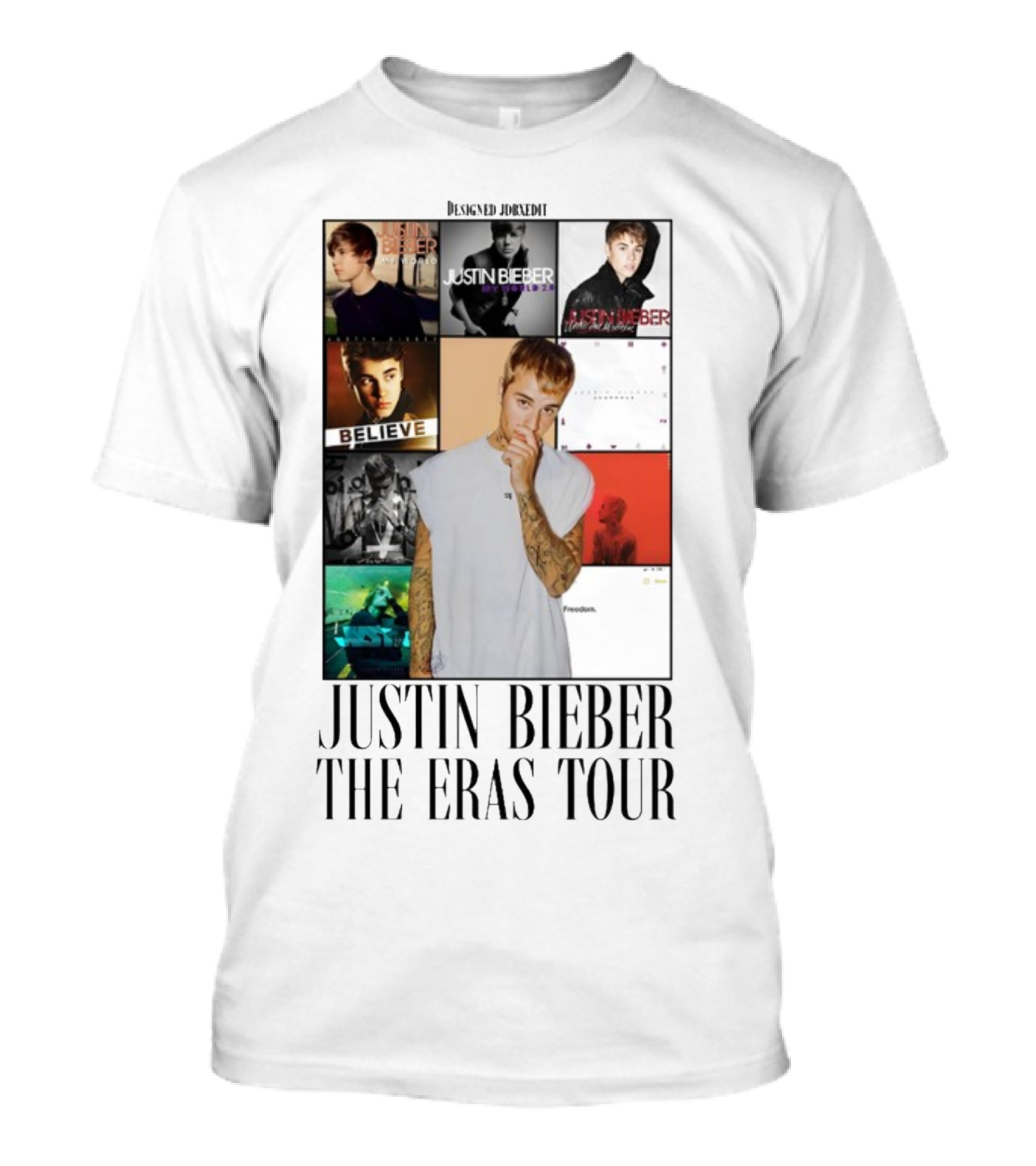 Justin Bieber Album Collage The Eras Tour T-Shirt