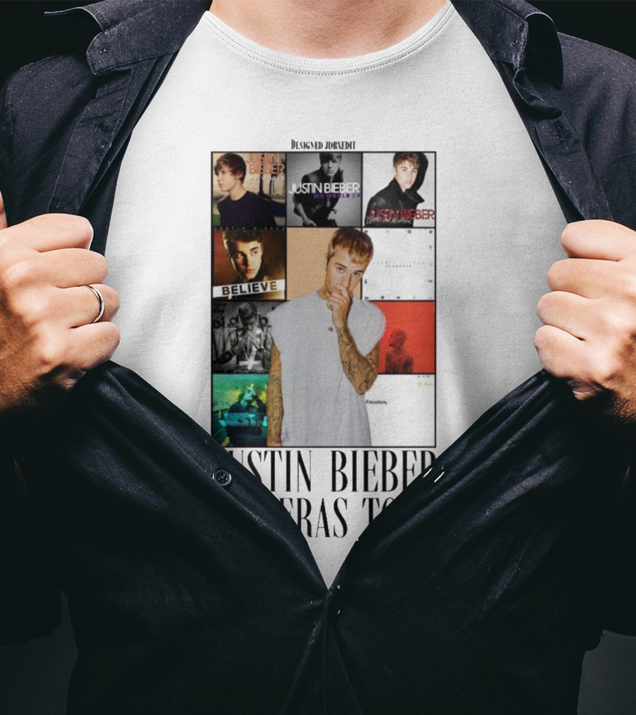 Justin Bieber Album Collage The Eras Tour T-Shirt