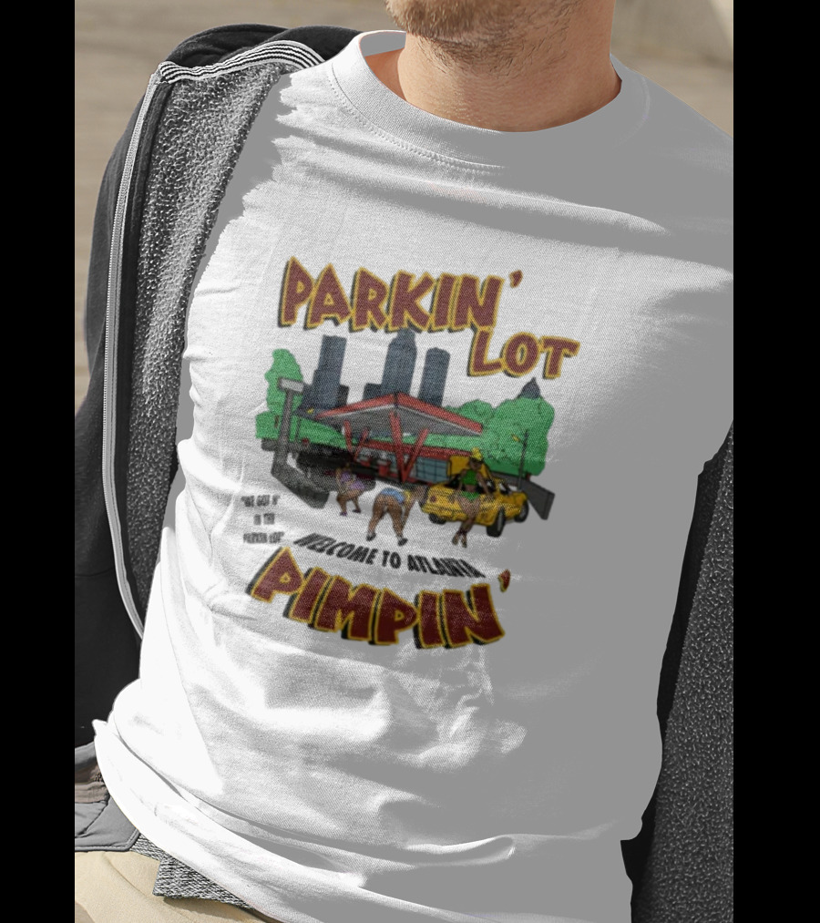 Parkin Lot Pimpin In The City With Cars And People T-Shirt