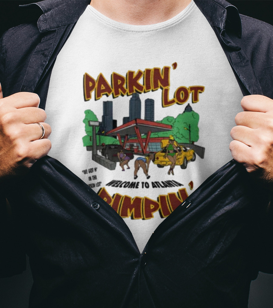 Parkin Lot Pimpin In The City With Cars And People T-Shirt