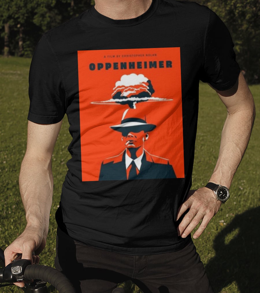 A Film By Christopher Nolan Oppenheimer Nuclear Explosion Iconic T-Shirt