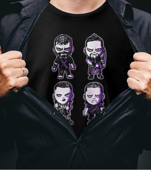 Finn Bálor The Judgment Day Purple Cartoon Characters T-Shirt