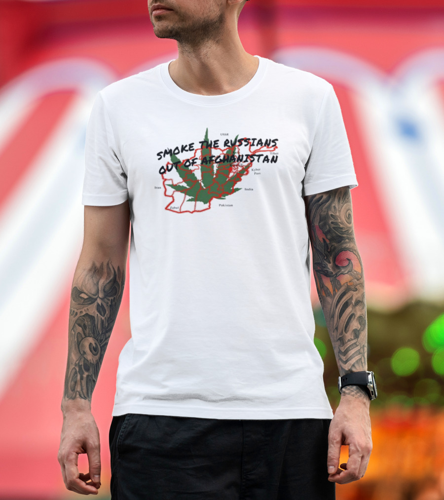 Smoke The Russians Out Of Afghanistan Map T-Shirt
