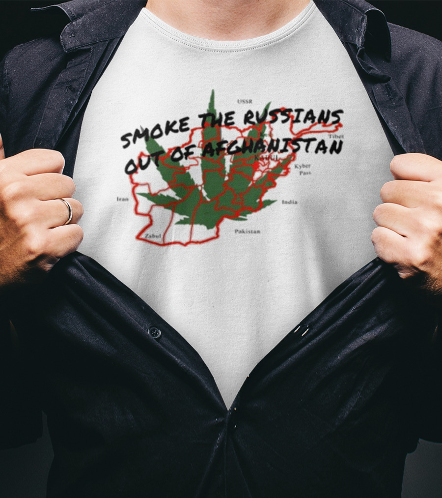 Smoke The Russians Out Of Afghanistan Map T-Shirt