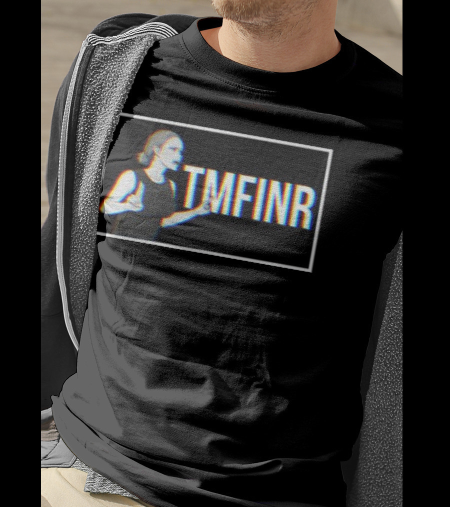 TMFINR Meme Glitch Effect Woman Pointing T-Shirt