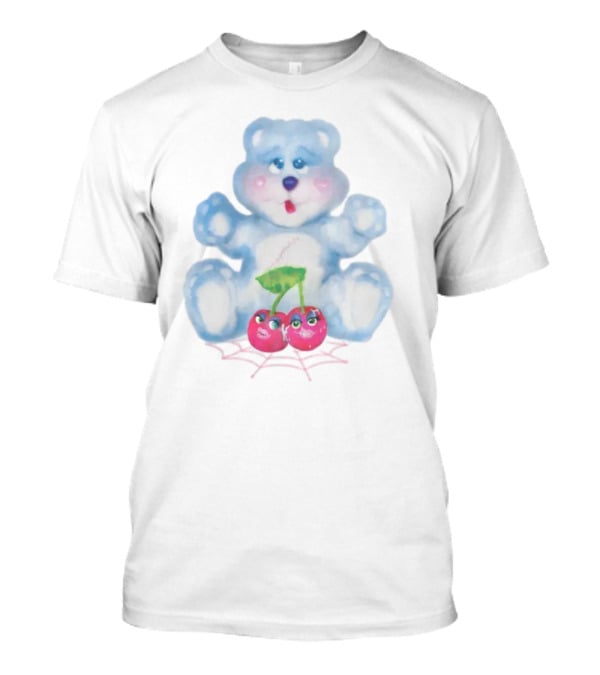 Brooke Candy Blue Teddy With Cherry And Spiderweb T-Shirt