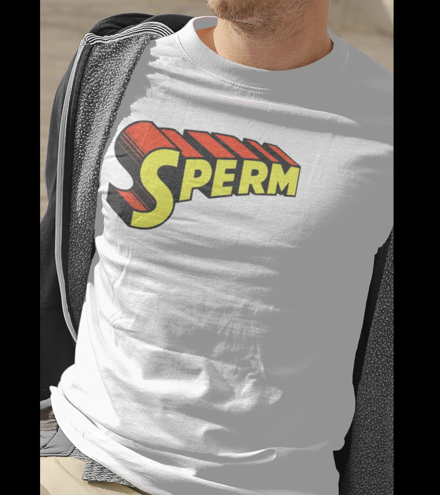 Strange Superman Style Text Sperm Gorangligovic T-Shirt