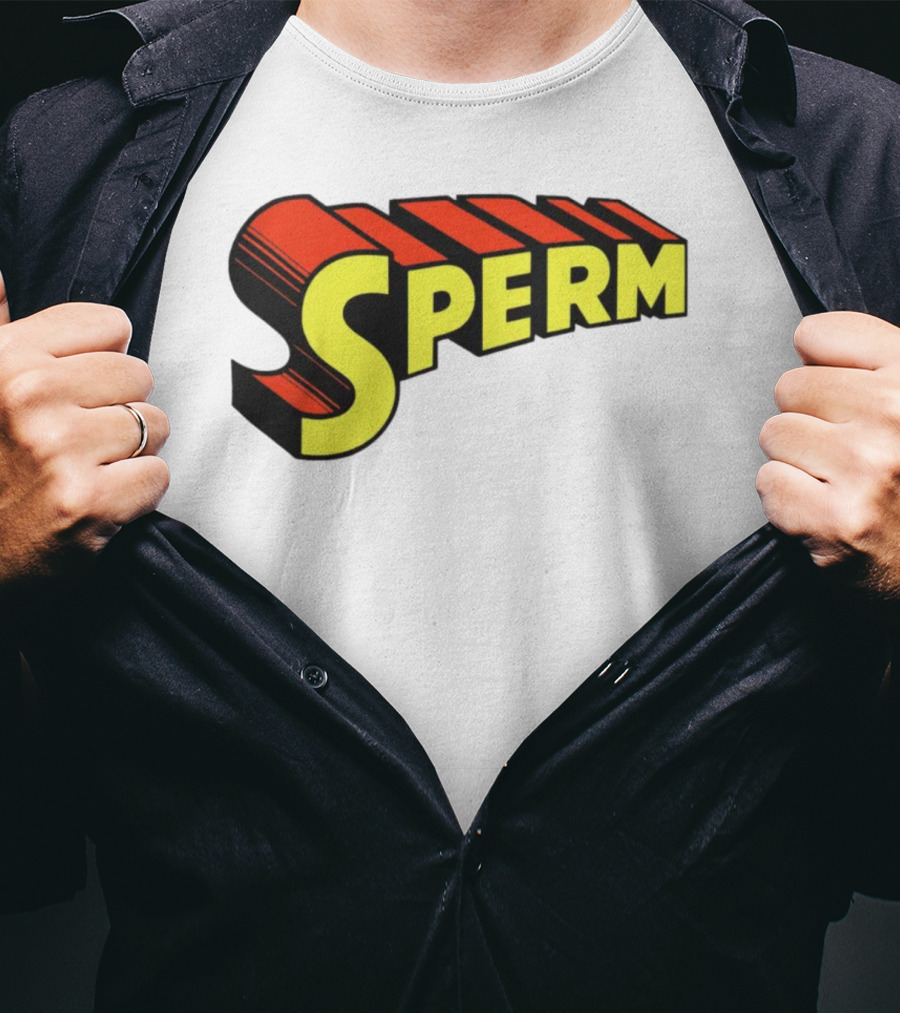 Strange Superman Style Text Sperm Gorangligovic T-Shirt