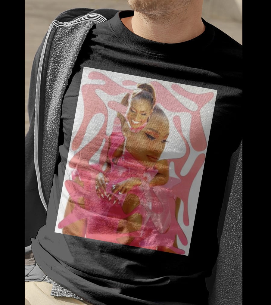Ian Woods Issa Rae At The Barbie Fragmented Pink T-Shirt