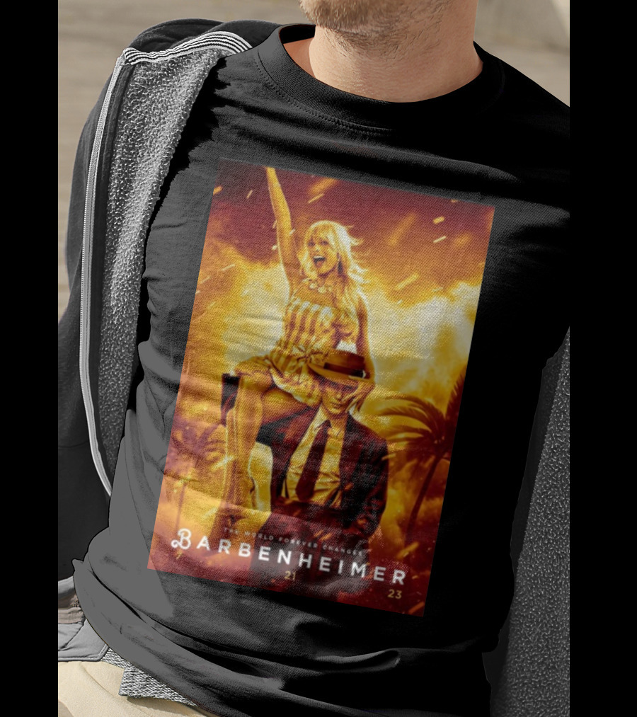 Barbenheimer 7 21 23 The World Forever Changes Stevereevesart T-Shirt