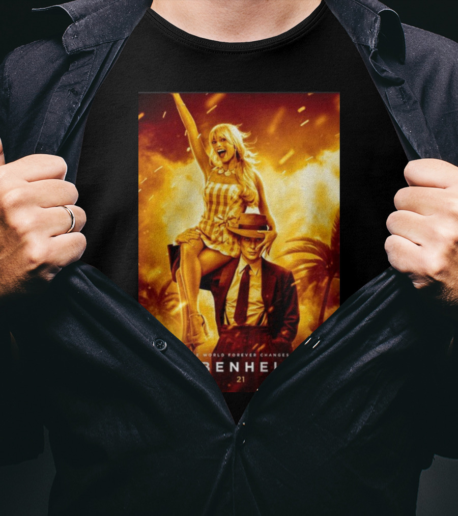 Barbenheimer 7 21 23 The World Forever Changes Stevereevesart T-Shirt