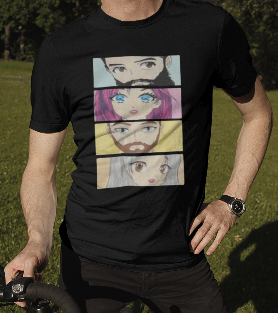 Skillet Anime Characters Manga Style Portraits T-Shirt