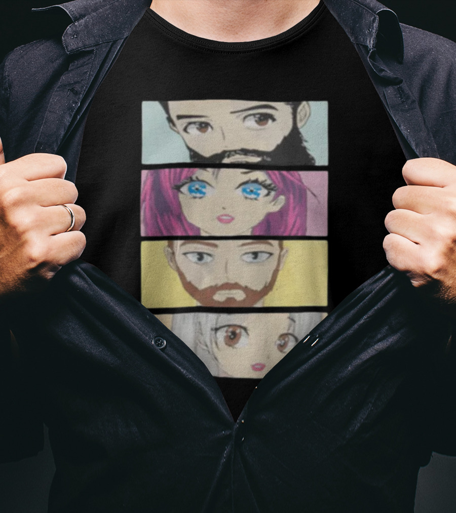 Skillet Anime Characters Manga Style Portraits T-Shirt