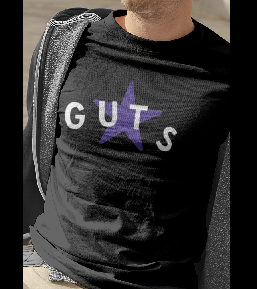 Guts Star Purple Text T-Shirt