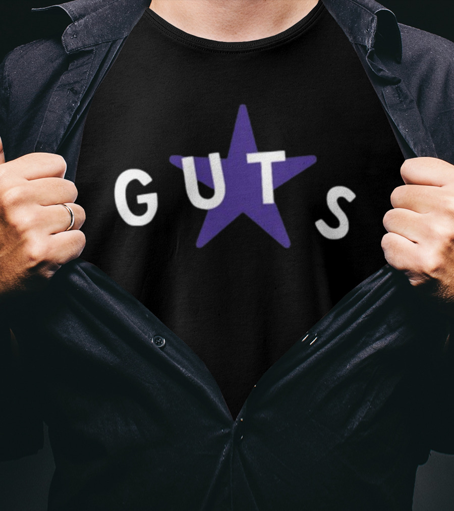 Guts Star Purple Text T-Shirt