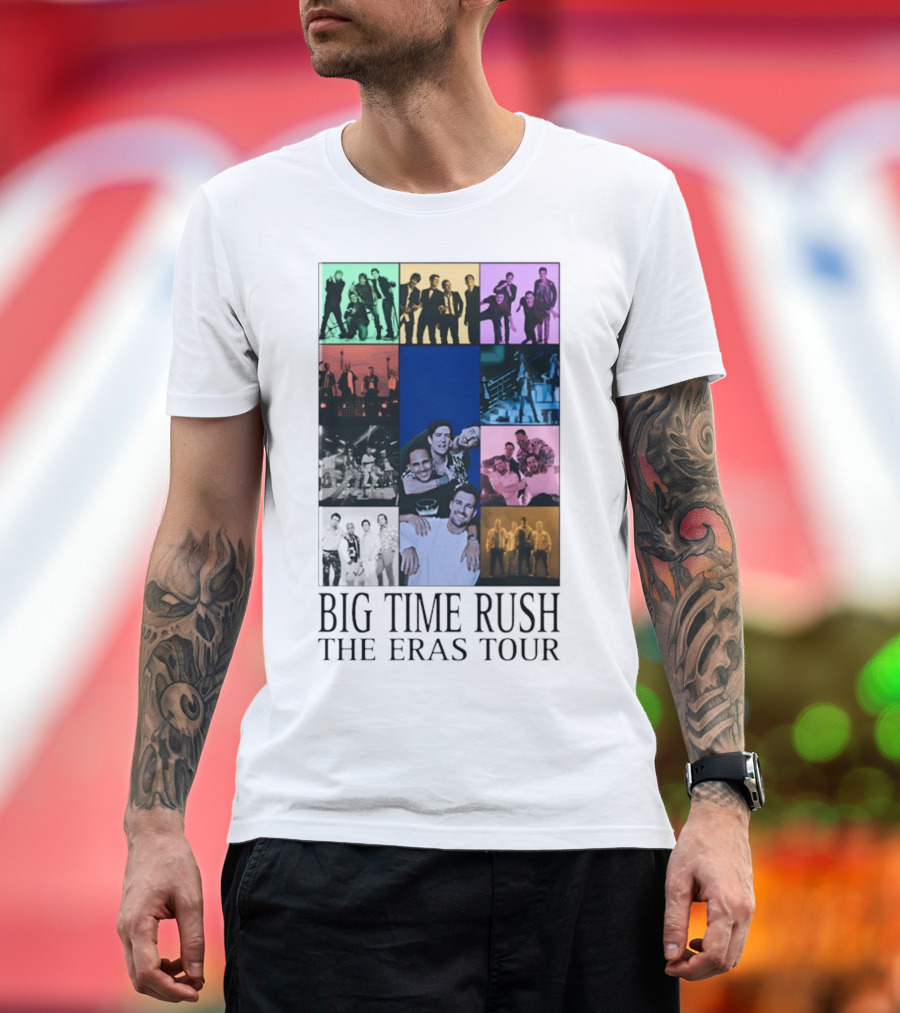 Big Time Rush The Eras Tour Colorful Photo Montage Collage T-Shirt