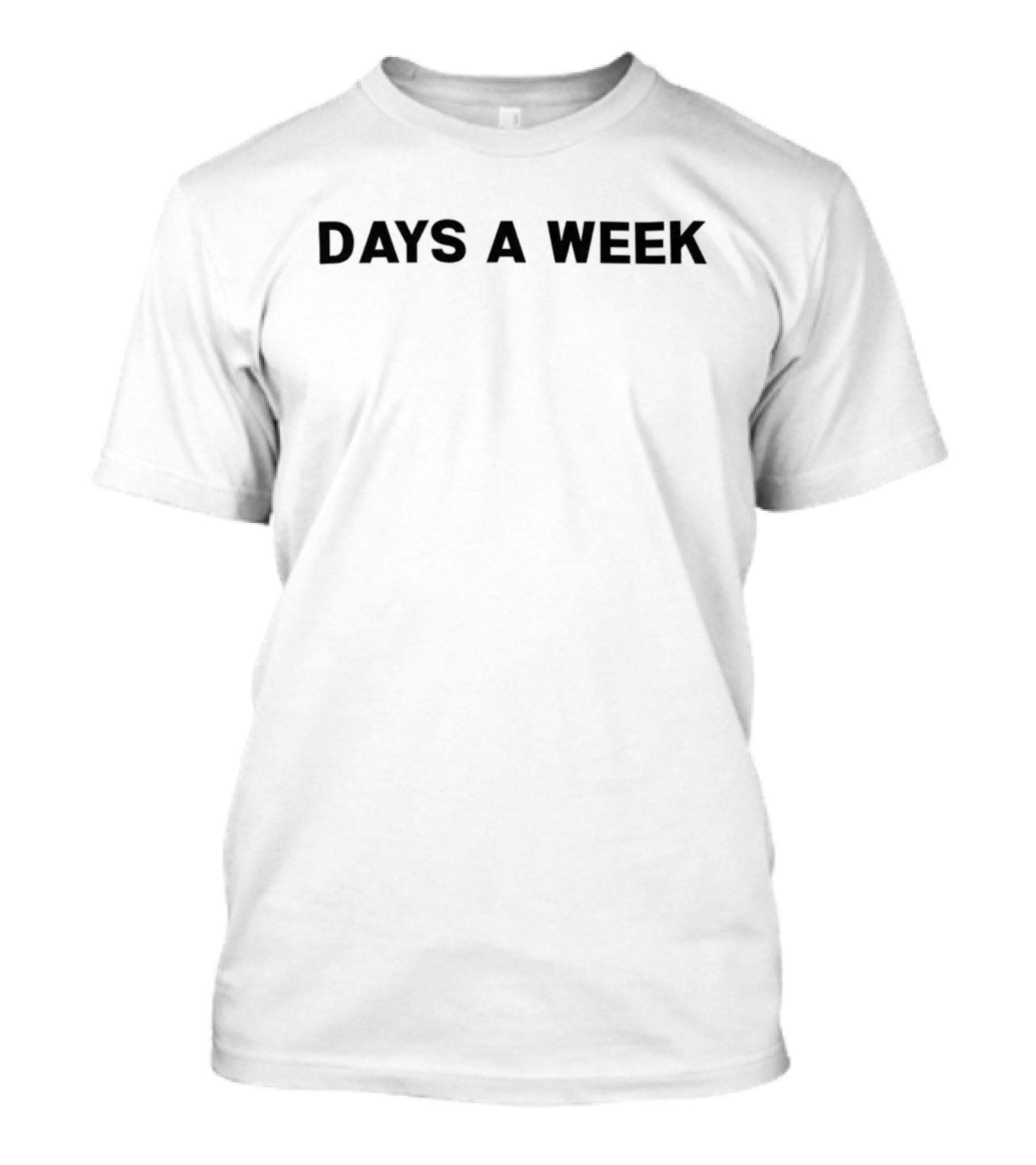 Days A Week Black Minimalist T-Shirt