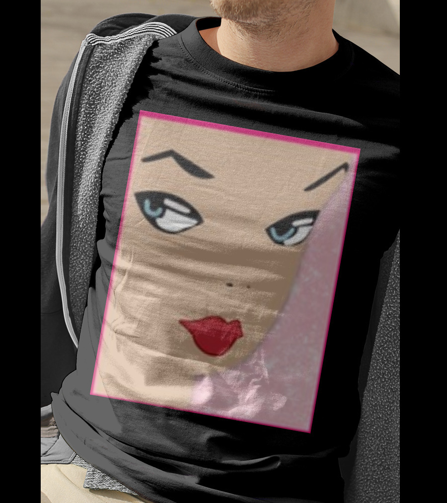 Ryan Gosling Wearing Barbie Face T-Shirt