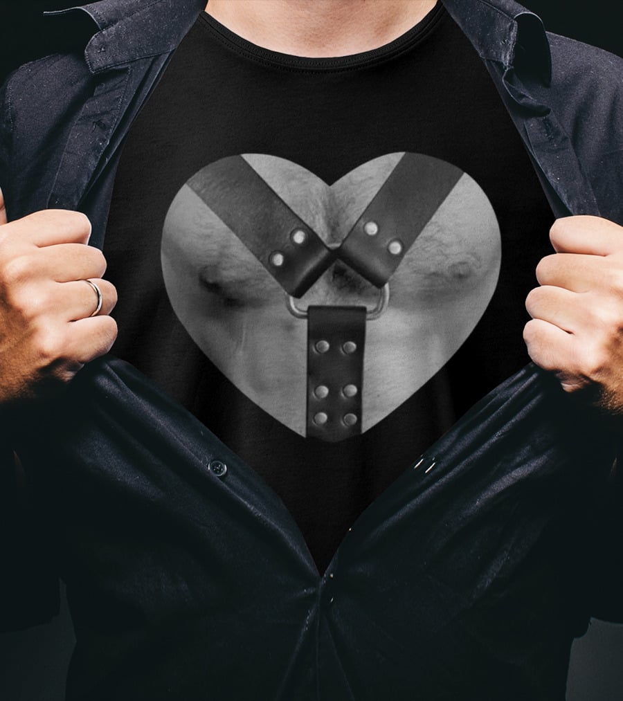 Harness Heart Chest Harness In Heart Shape T-Shirt