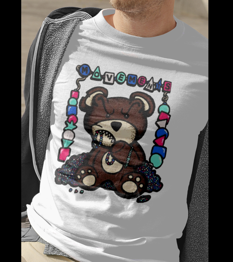 Movements Crazy Teddy Bear Beads Playful Blocks T-Shirt