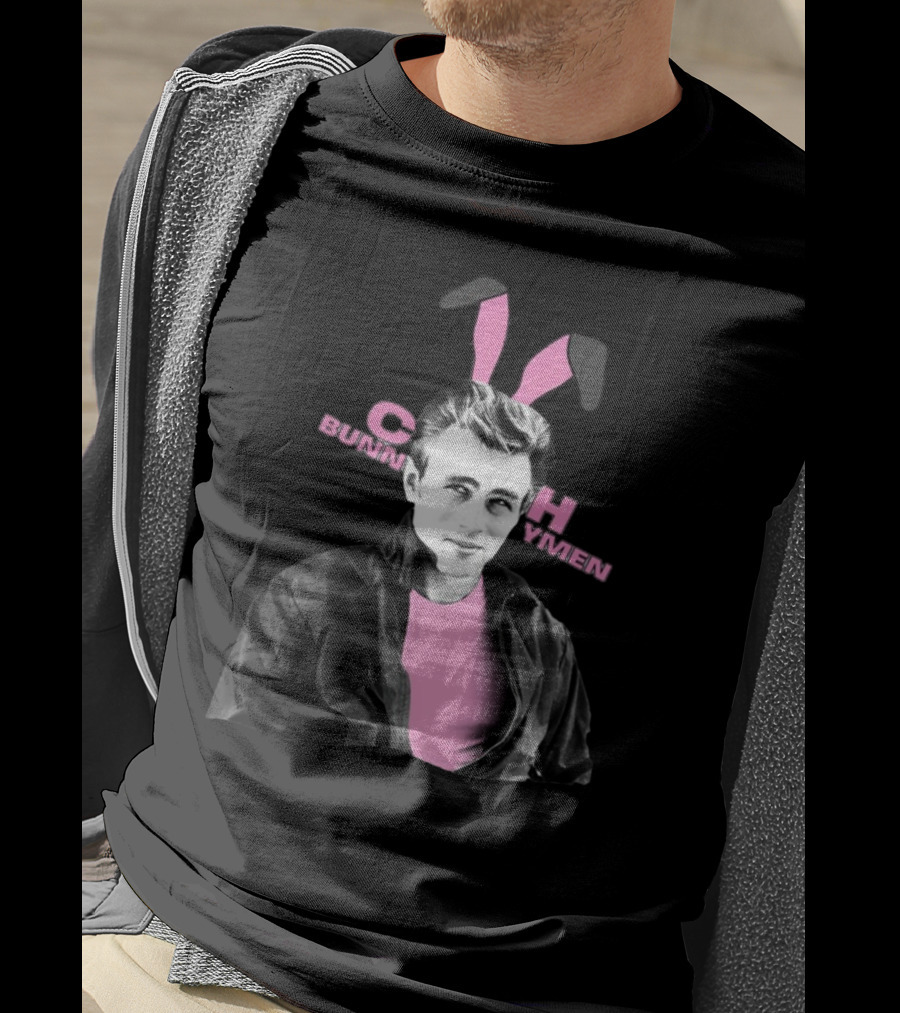 Echo Bunnymen Iconic Pink Bunny Ears Image T-Shirt