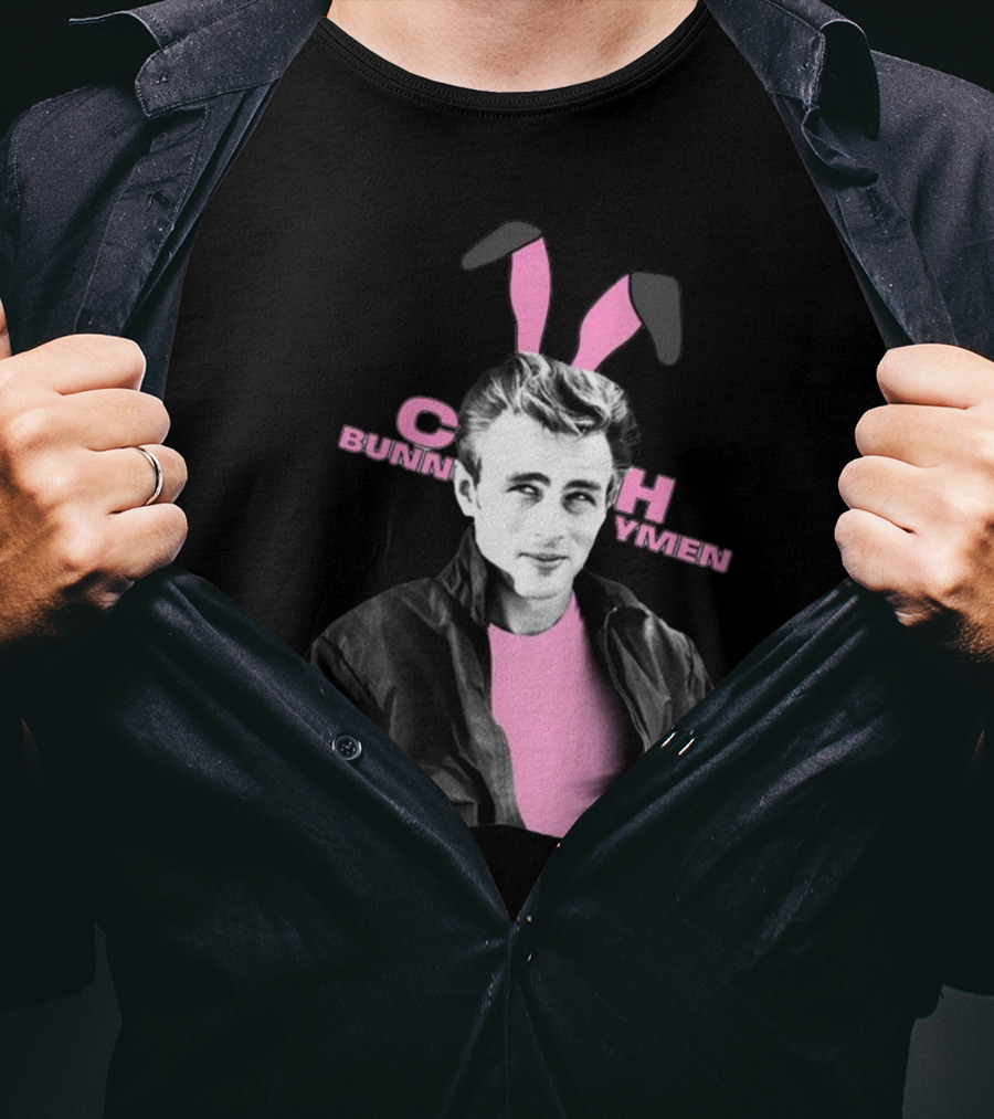 Echo Bunnymen Iconic Pink Bunny Ears Image T-Shirt