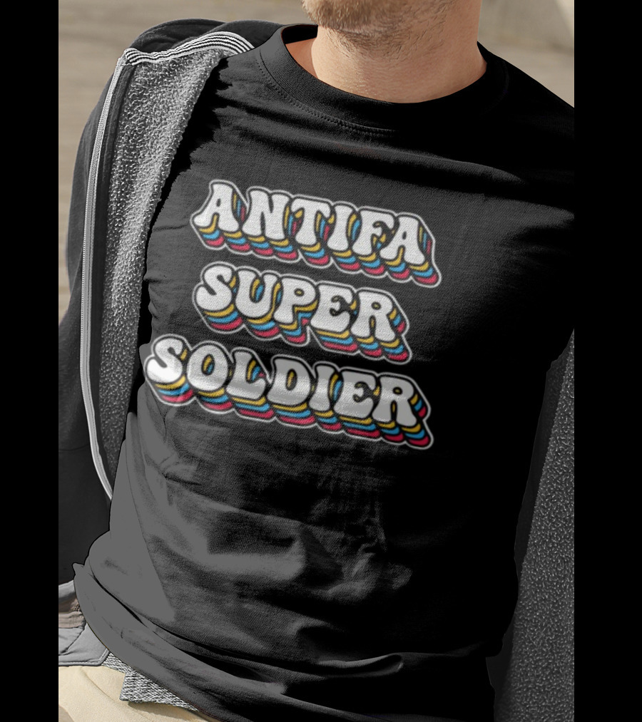 Lia Thomas Antifa Super Soldier Multicolored Retro T-Shirt