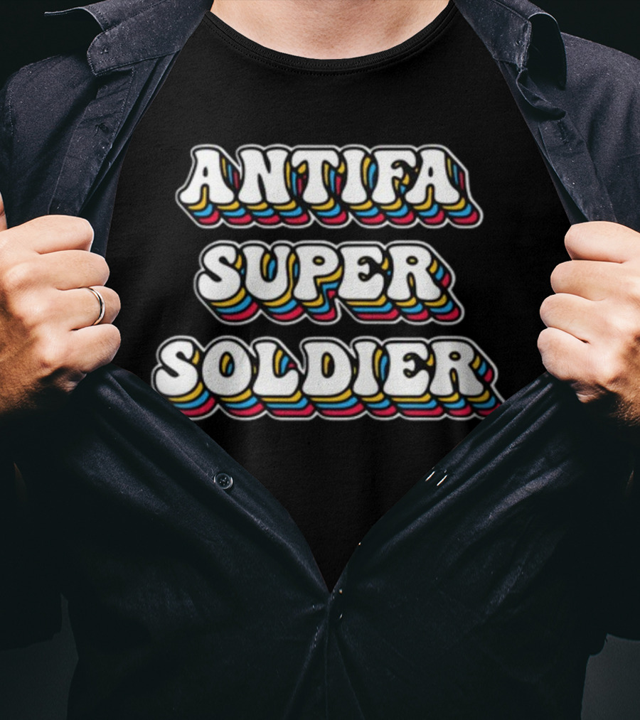 Lia Thomas Antifa Super Soldier Multicolored Retro T-Shirt