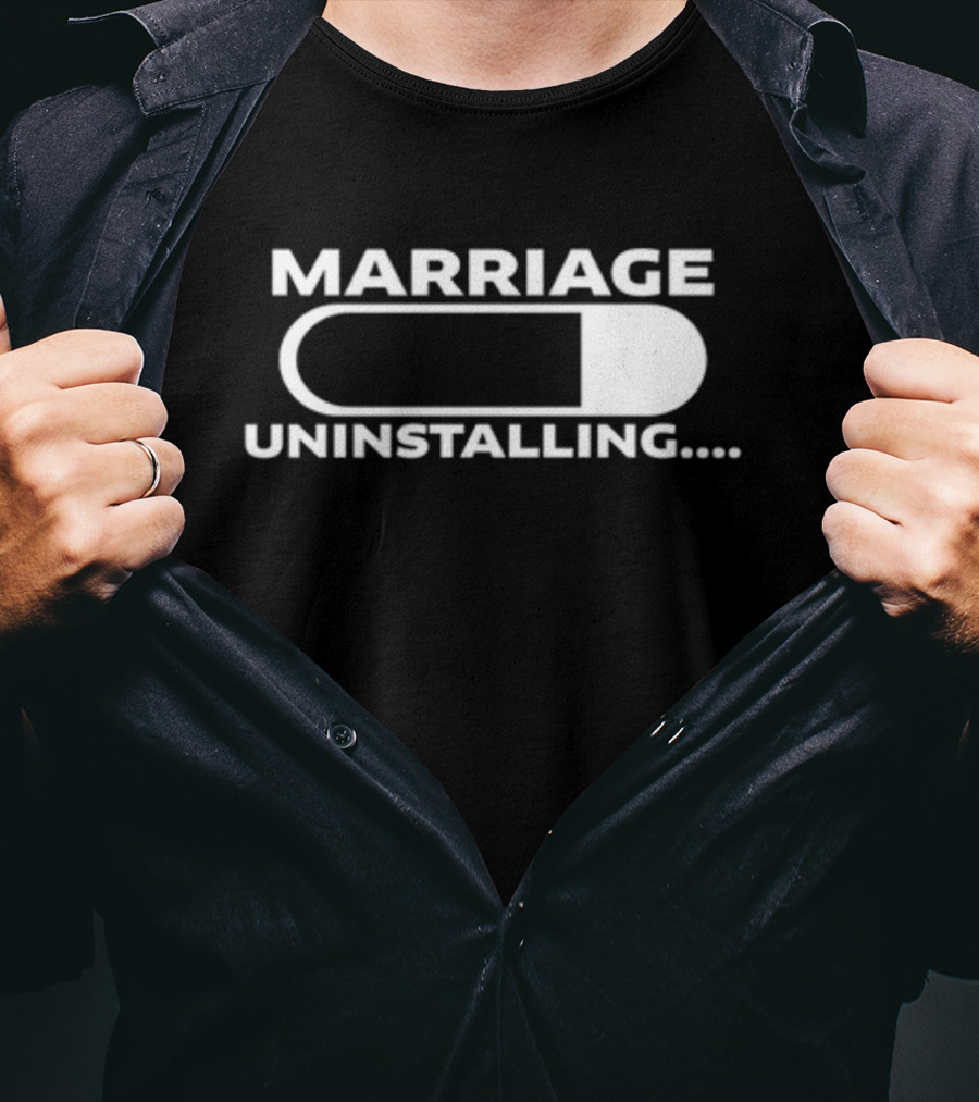 Marriage Uninstalling Loading Bar Humor Jackisboy T-Shirt