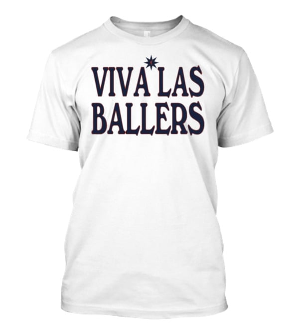 Viva Las Ballers Basketball Theme Vegas Style Phrase T-Shirt
