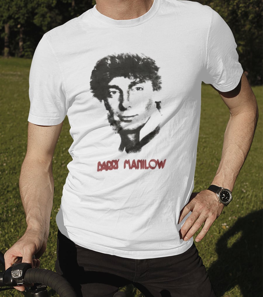 Barry Manilow Iconic Music Figure Black And Red T-Shirt